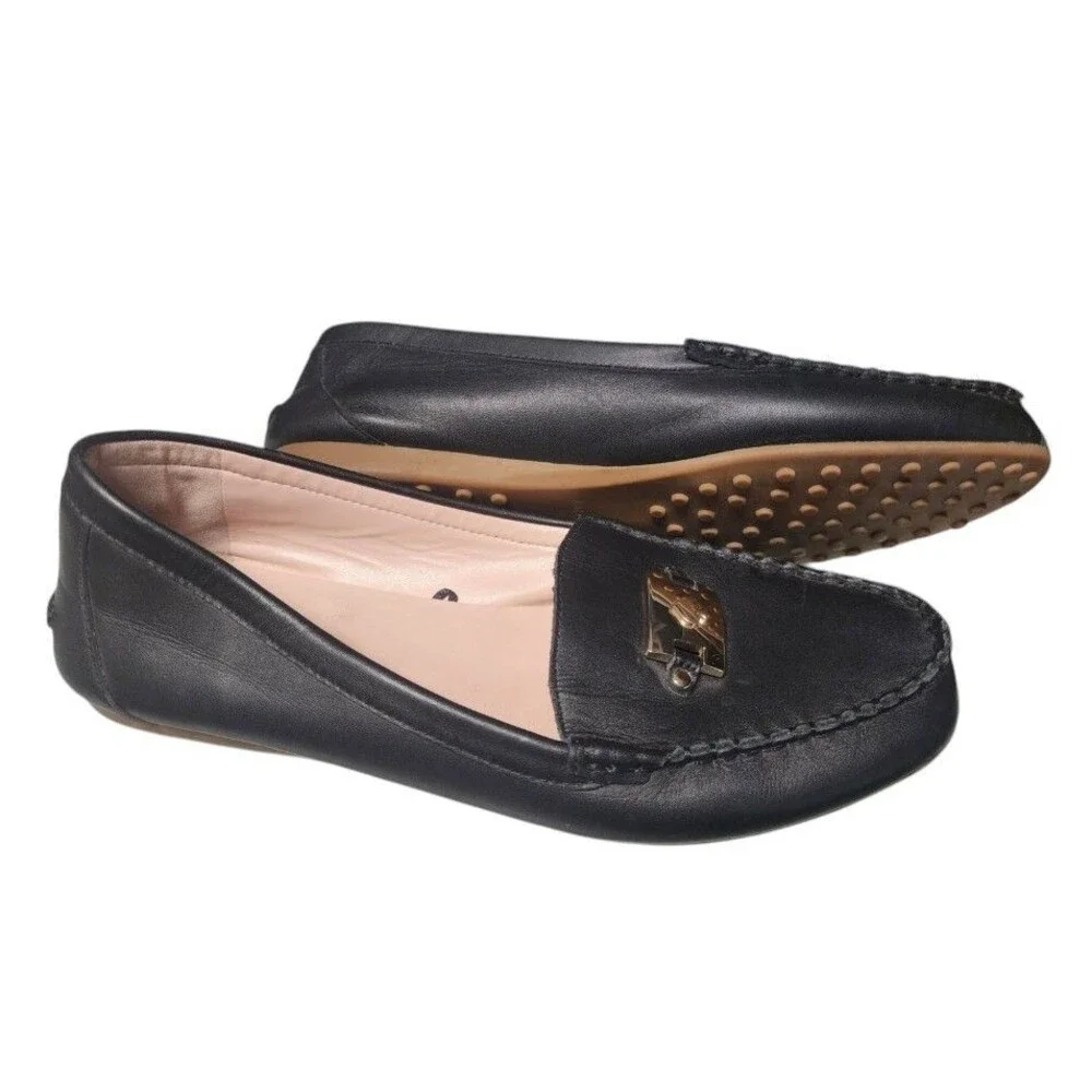 Kate Spade New York Carmen Loafers Size 10B Driving Shoes Designer Black